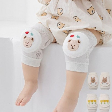 시월에인절 유아 자수 돌아기 여름 무릎보호대 1세트, 토끼, 2개