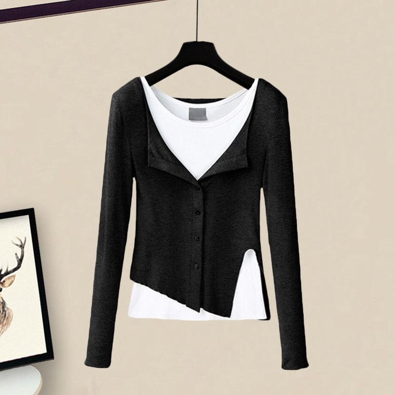 여성쓰리 피스 세트 민소매 나시 +앞트임 상의+와이드 캐주얼 팬츠