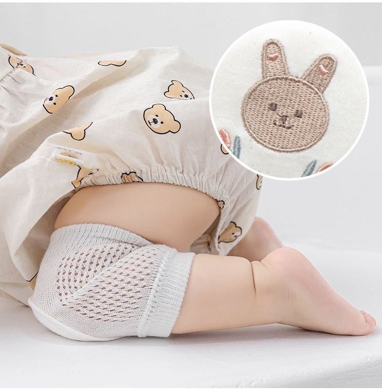 시월에인절 유아 자수 돌아기 여름 무릎보호대 1세트, 토끼, 2개