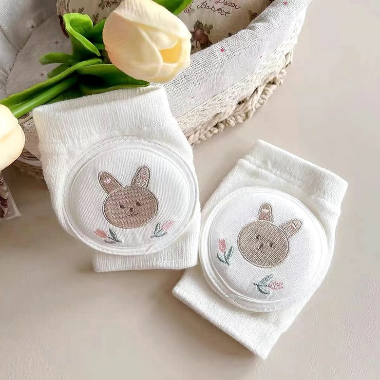 시월에인절 유아 자수 돌아기 여름 무릎보호대 1세트, 토끼, 2개